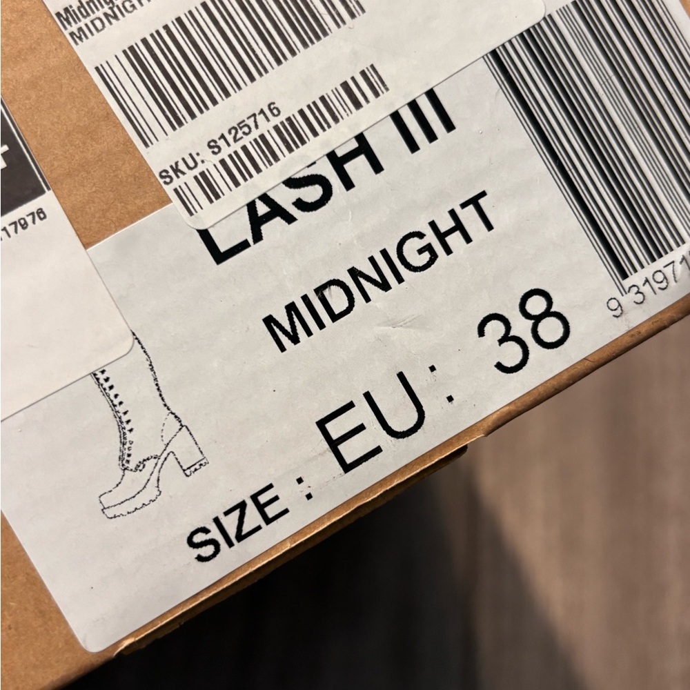 NEW US 7.5 Glitter Combat Lace-Up Boots - Picture 5 of 5